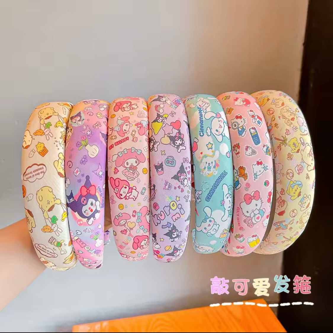 Sanliou Cute Kuromi Headbands for Girls, Non-Slip Headbands for Girls, Bangs, Puzzle Artifact for Gift