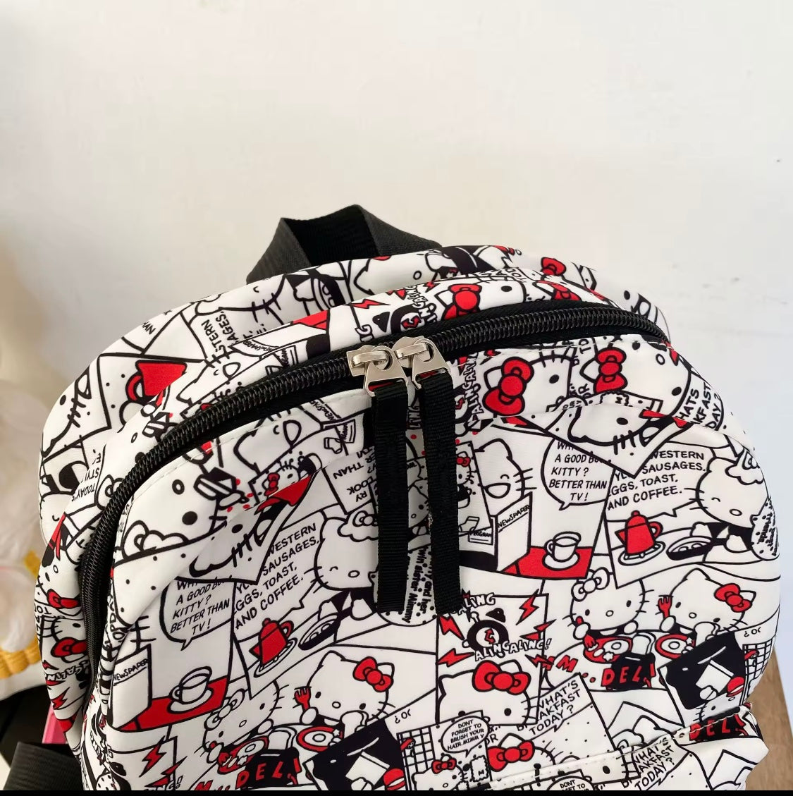 Fashion Sanrio Hello Kitty Backpack, Fashion Cartoon Design, Large Capacity Multifunctional School Backpack, Kawaii Backpack