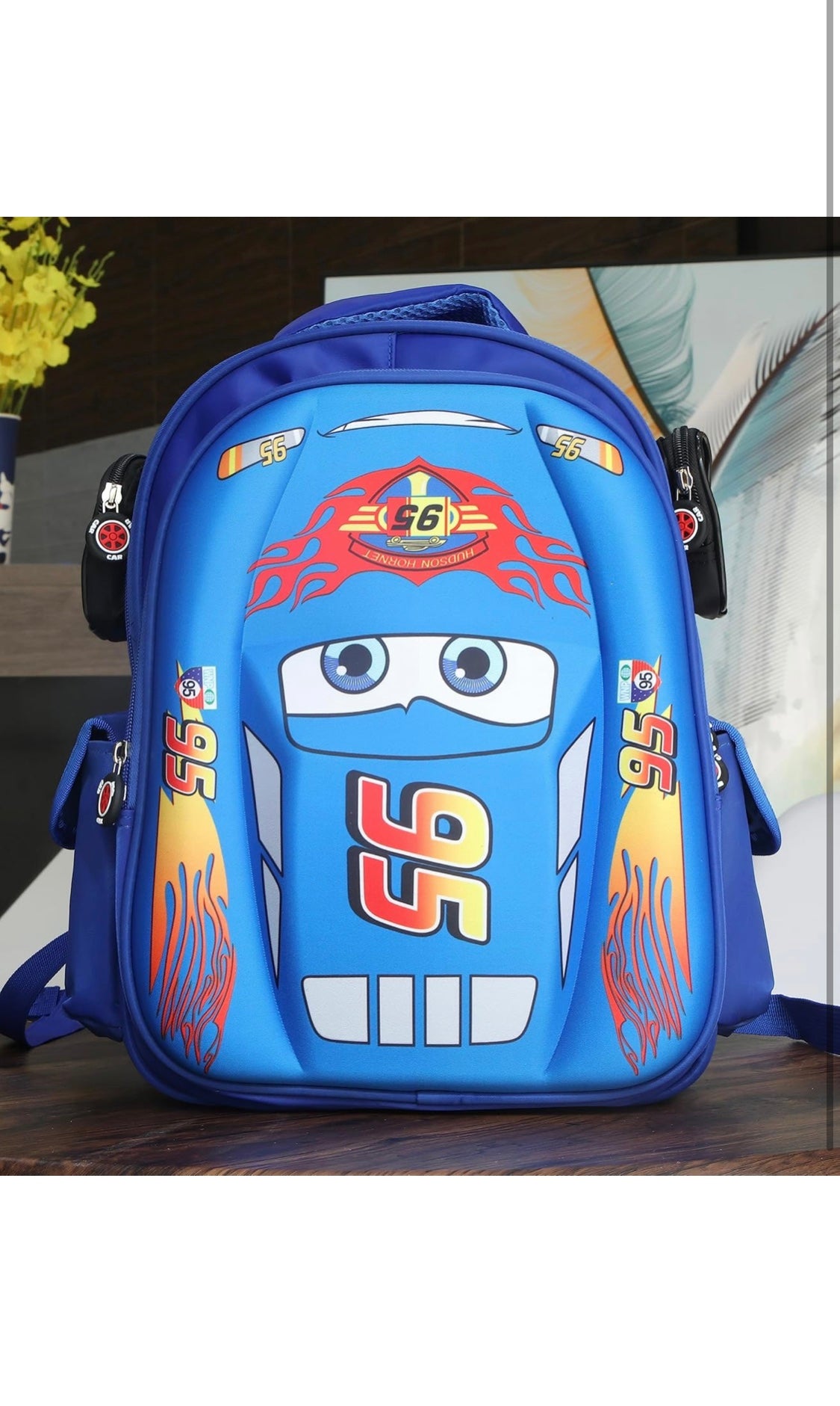 Waterproof backpack for children, truck, car, cartoon, comic, kindergarten, pre-primary school children, backpack for children, Blue, Cute