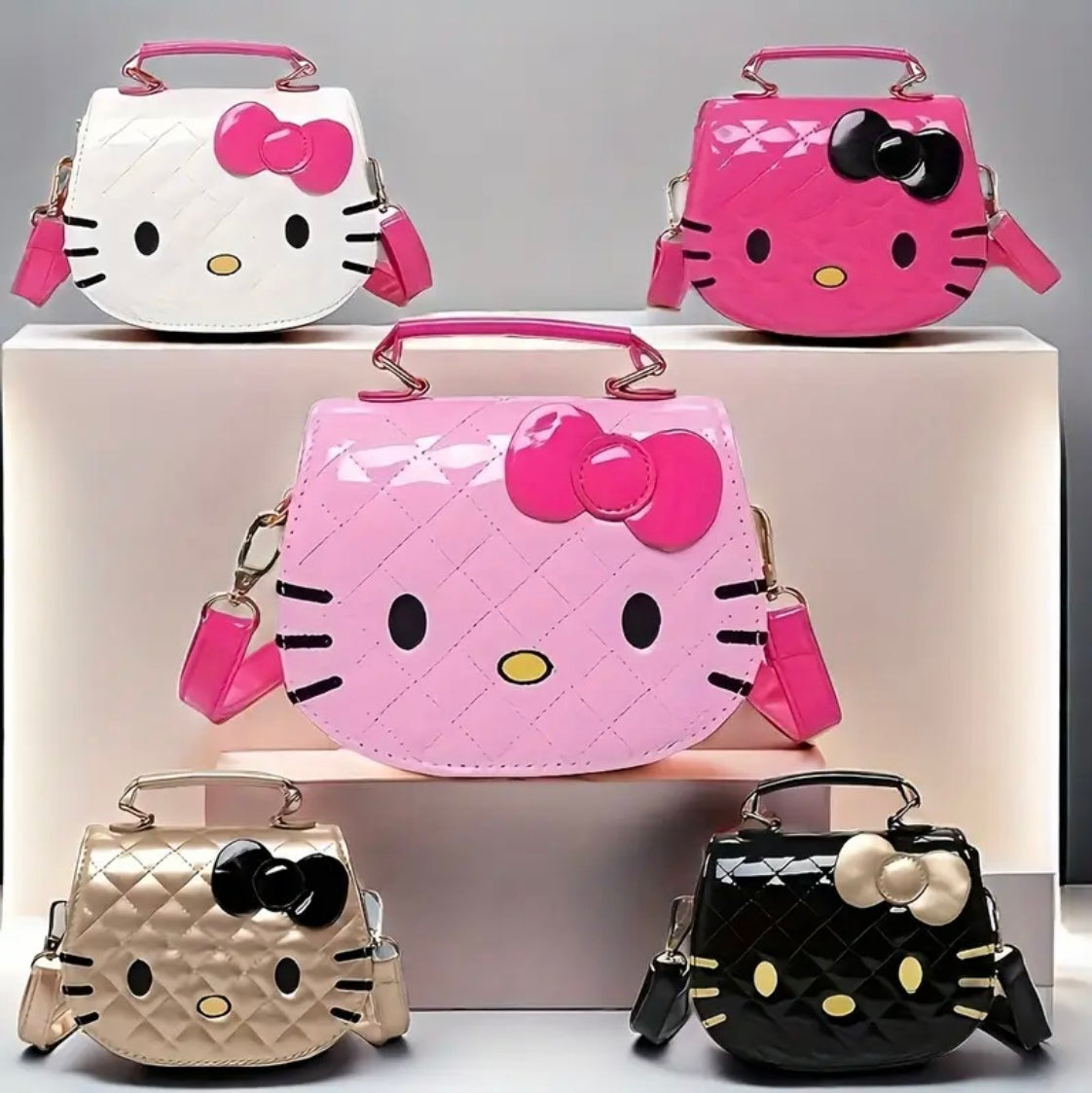 Cute Cat Bag | Kawaii Cross Bag for Girls and Women | Adorable Kitten Wallet Bag, PINK