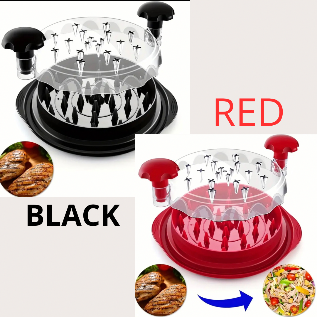 Kitchen chicken shredding tool, Visible meat shredder, Chicken chopper with transparent lid and cleaning brush Non-slip strip Suitable for beef and chicken