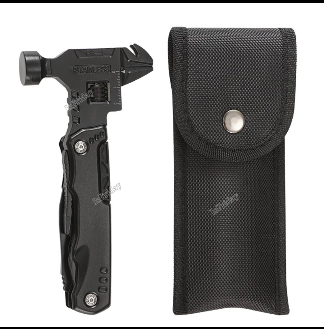 16 in 1— BLACK COLOR —-Multi Function Wrench Hammer