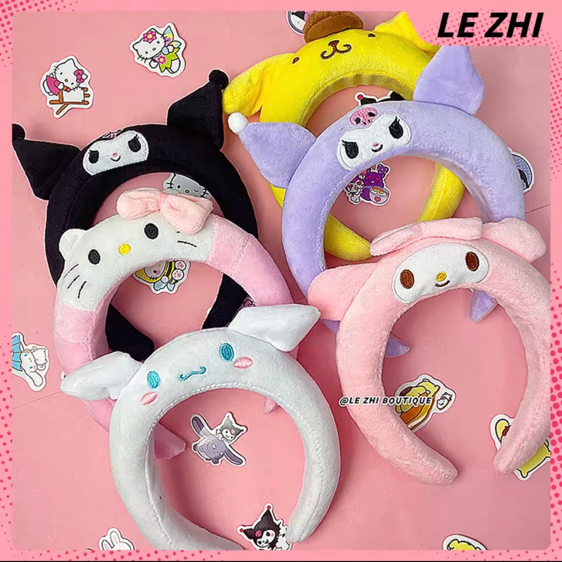 Spa Headband for Face Wash, Hair Accessories, Anime Cartoon Plush Headdress, Gift for Girls, Soft Headband for Face Makeup, Wash, Party, Halloween Christmas.