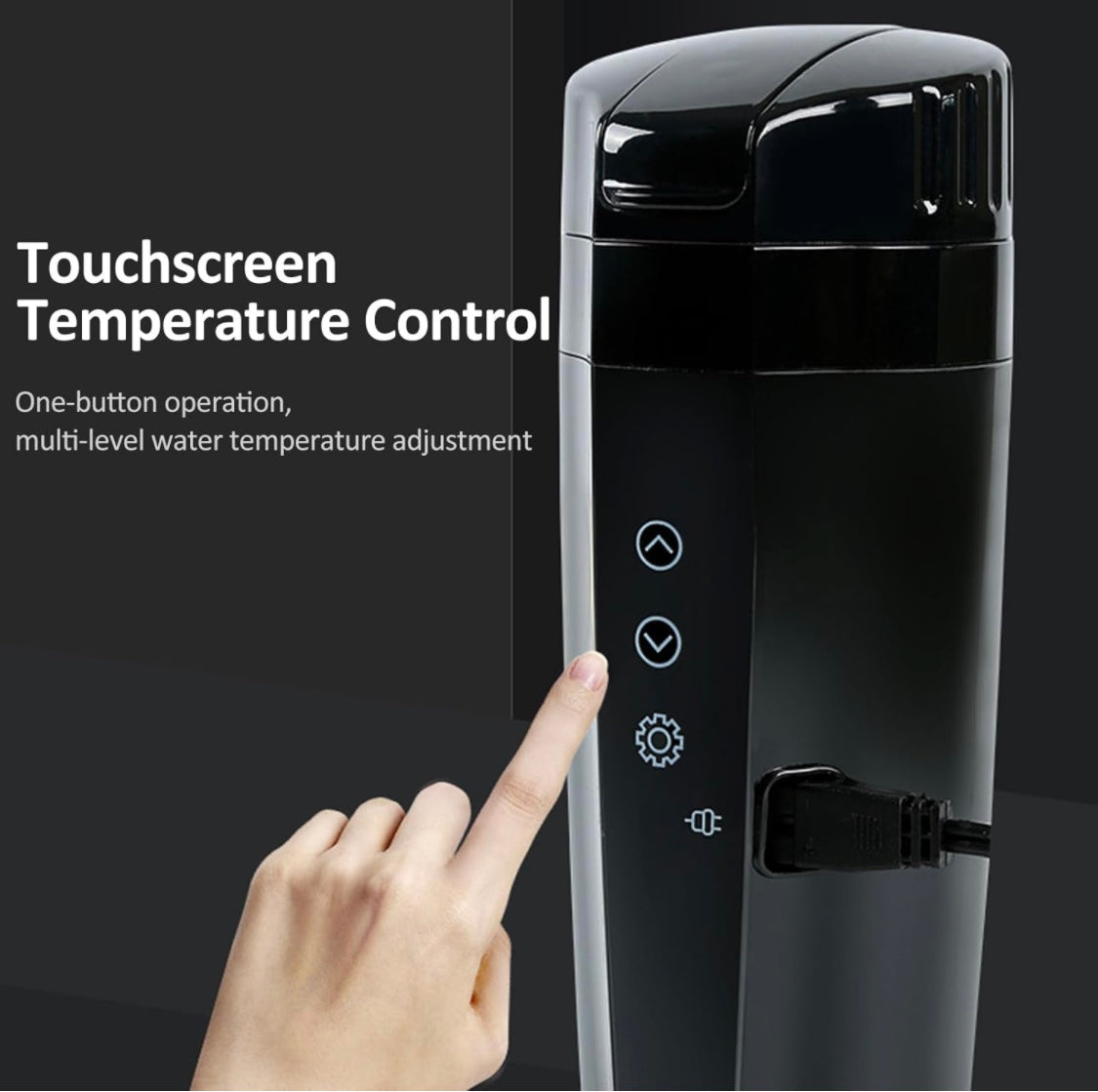 Thermal stainless steel tumbl12 V/24 V, 13.5 fl oz stainless steel heating mug, smart temperature control travel mug, electric kettle for coffee, tea,