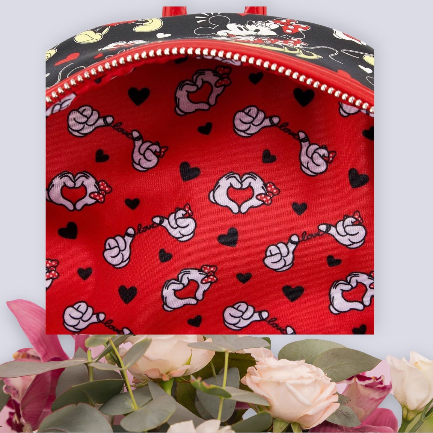 Loungefly Mini backpack Disney Mickey and Minnie Heart Hands, Various colors