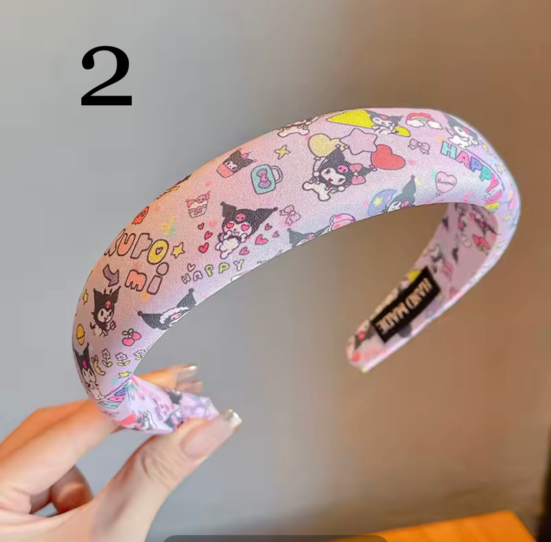 Sanliou Cute Kuromi Headbands for Girls, Non-Slip Headbands for Girls, Bangs, Puzzle Artifact for Gift