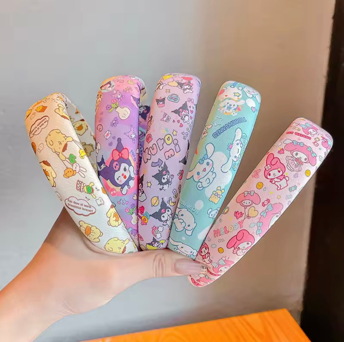 Sanliou Cute Kuromi Headbands for Girls, Non-Slip Headbands for Girls, Bangs, Puzzle Artifact for Gift