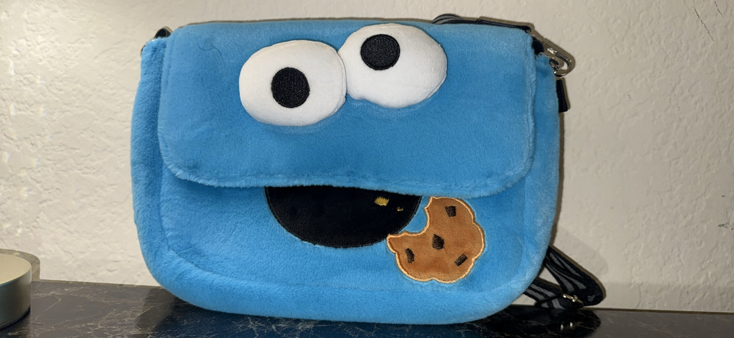 Sesame Street Cookie Monster 26 CM Plush Women's Crossbody Bag ONE SIZE