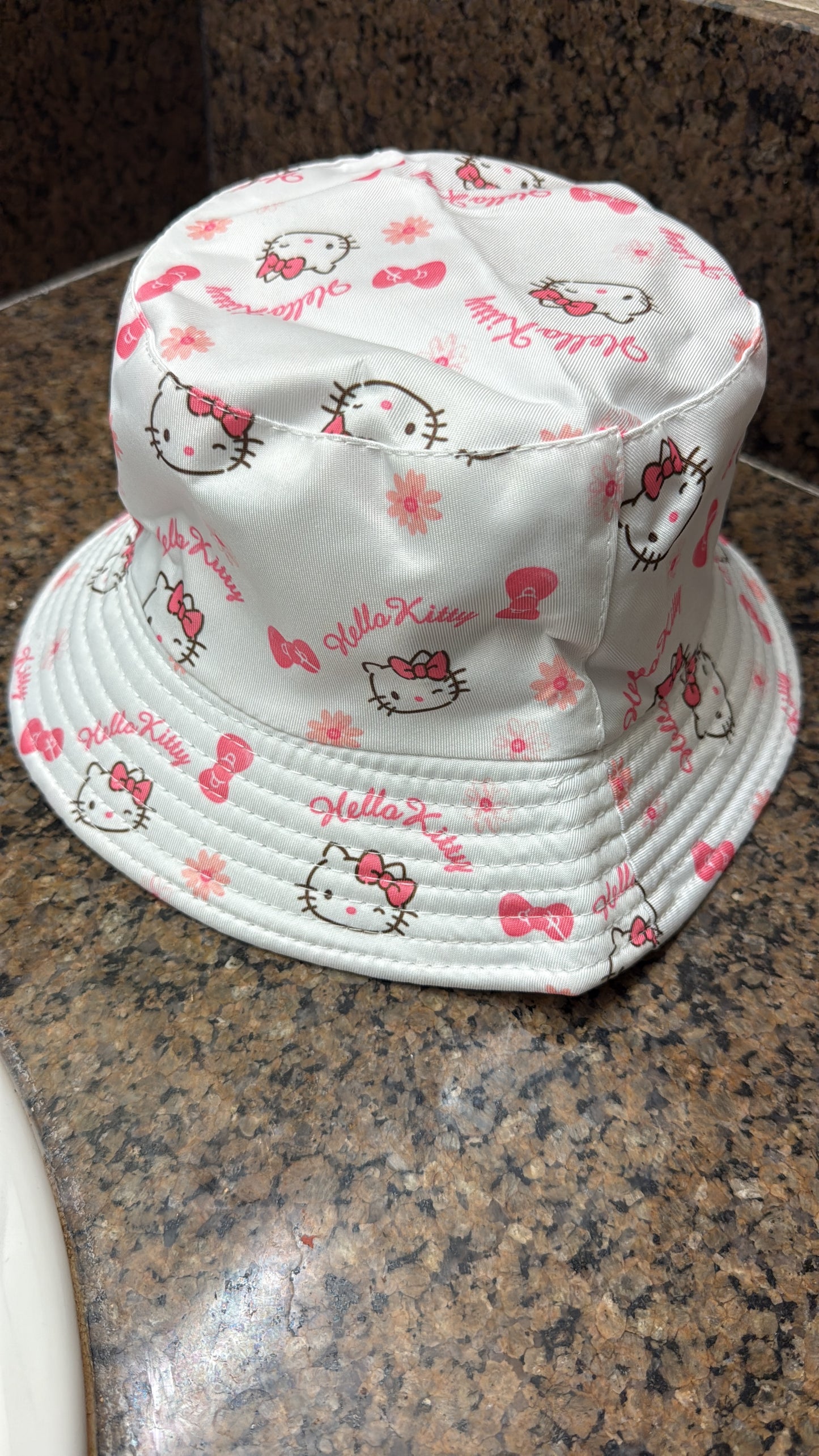 ORIGINAL ONE SIZE LARGE Cute Reversible Bucket Hat Waterproof Windproof Sun Hat Fits Head Size 23" for Camping Hiking Fishing