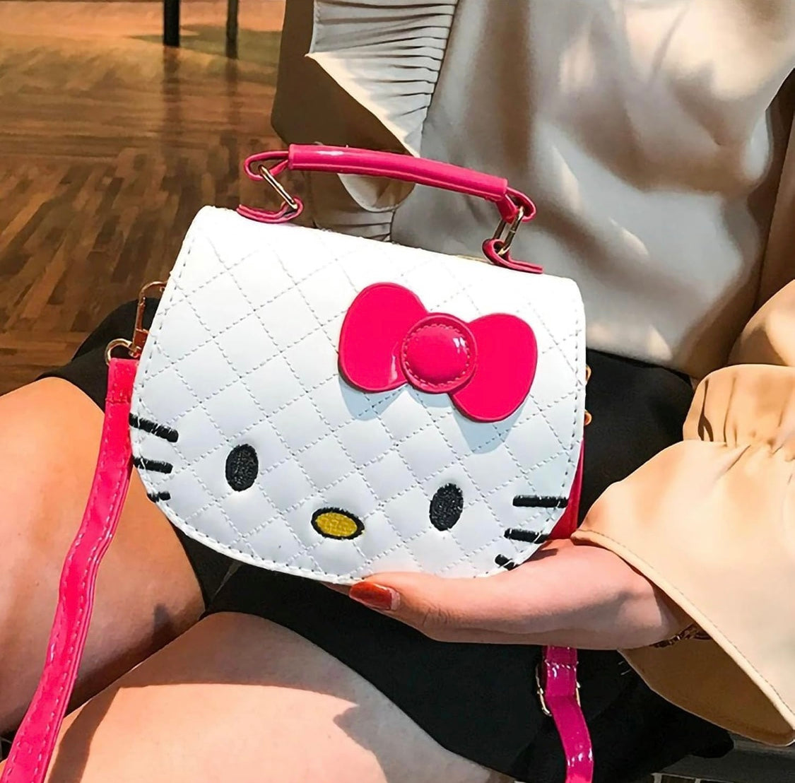 Cute Cat Bag | Kawaii Cross Bag for Girls and Women | Adorable Kitten Wallet Bag, PINK