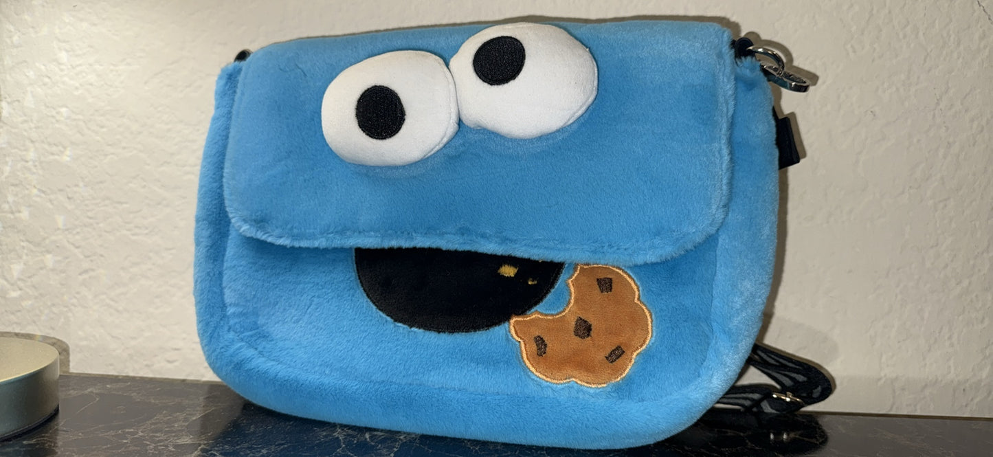 Sesame Street Cookie Monster 26 CM Plush Women's Crossbody Bag ONE SIZE