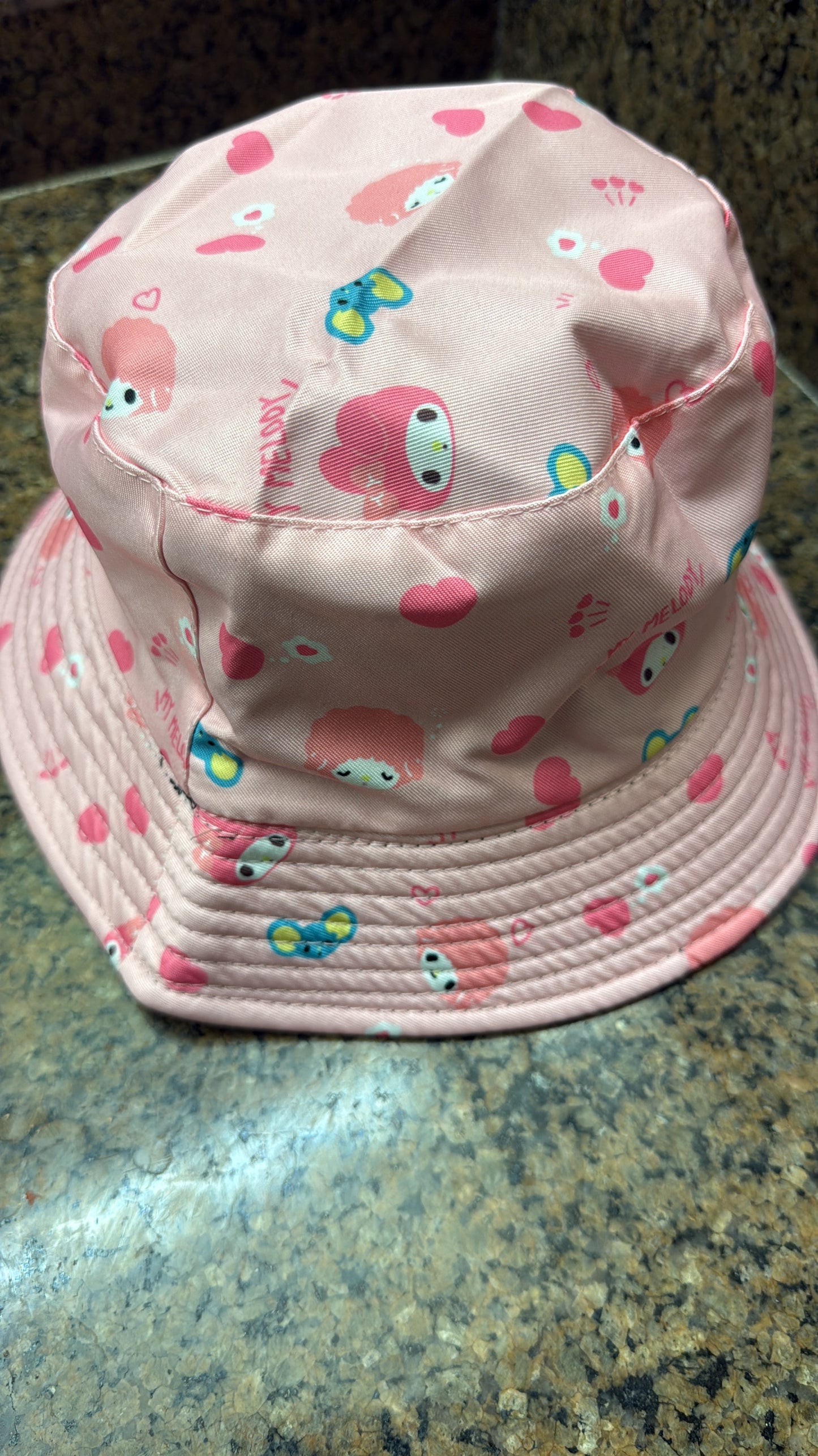 ORIGINAL ONE SIZE LARGE Cute Reversible Bucket Hat Waterproof Windproof Sun Hat Fits Head Size 23" for Camping Hiking Fishing