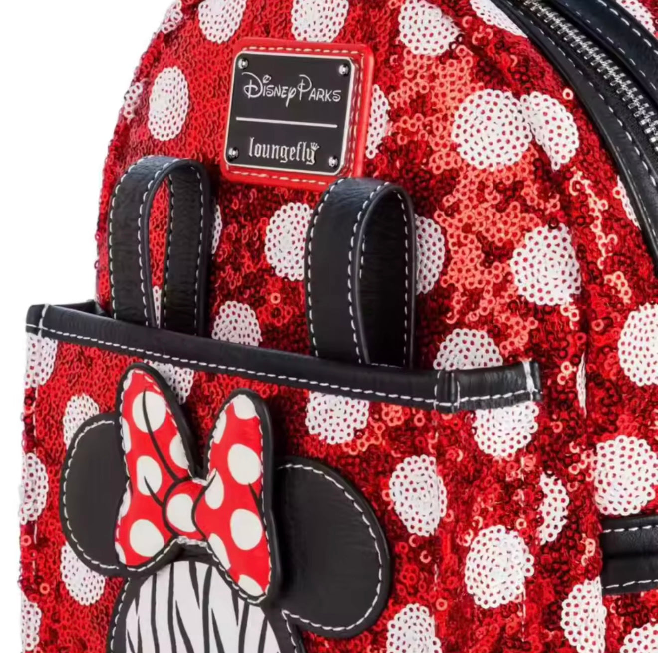 2026 New cute red Minnie backpack, cute cartoon backpack, glitter backpack, travel bag, gift for girl