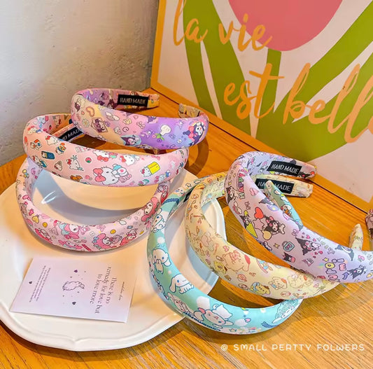 Sanliou Cute Kuromi Headbands for Girls, Non-Slip Headbands for Girls, Bangs, Puzzle Artifact for Gift