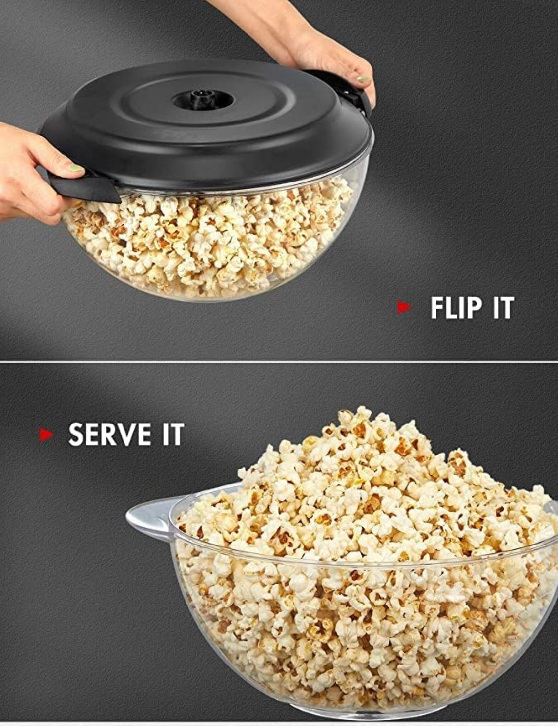 Yabano 6 Quart Popcorn Maker Machine RH-906 Nonstick Plate Automatic Stirring  (BLACK)( RED)👈