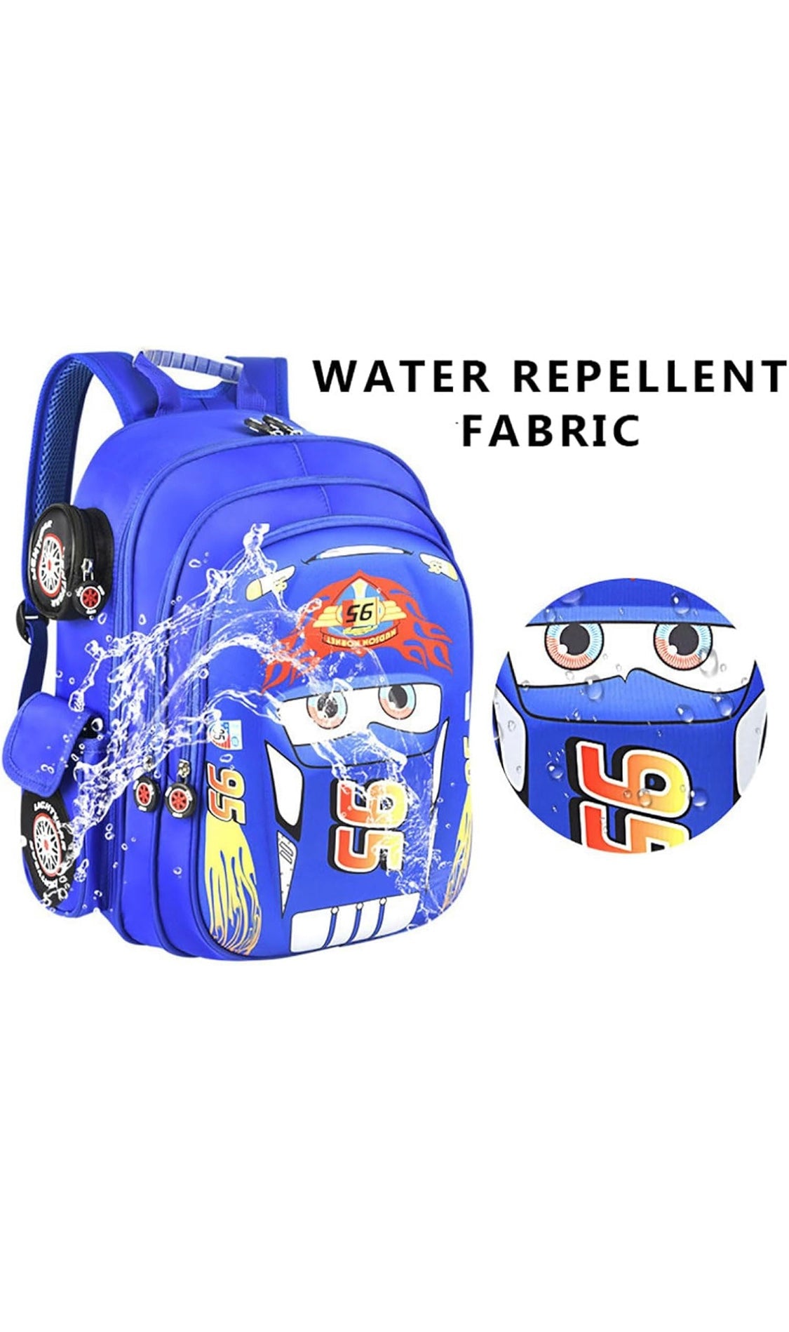 Waterproof backpack for children, truck, car, cartoon, comic, kindergarten, pre-primary school children, backpack for children, Blue, Cute