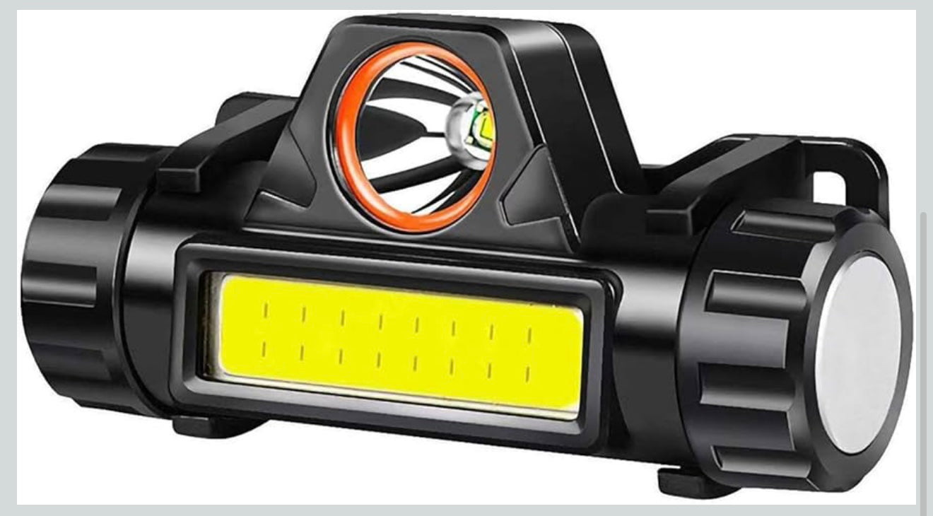 Camping Headlamp 2-in-1 high-Output LED Flashlight Rechargeable,Lightweight Hands-Free Headlamp Rainproof Magnetic Adjustable Headwear Headlight