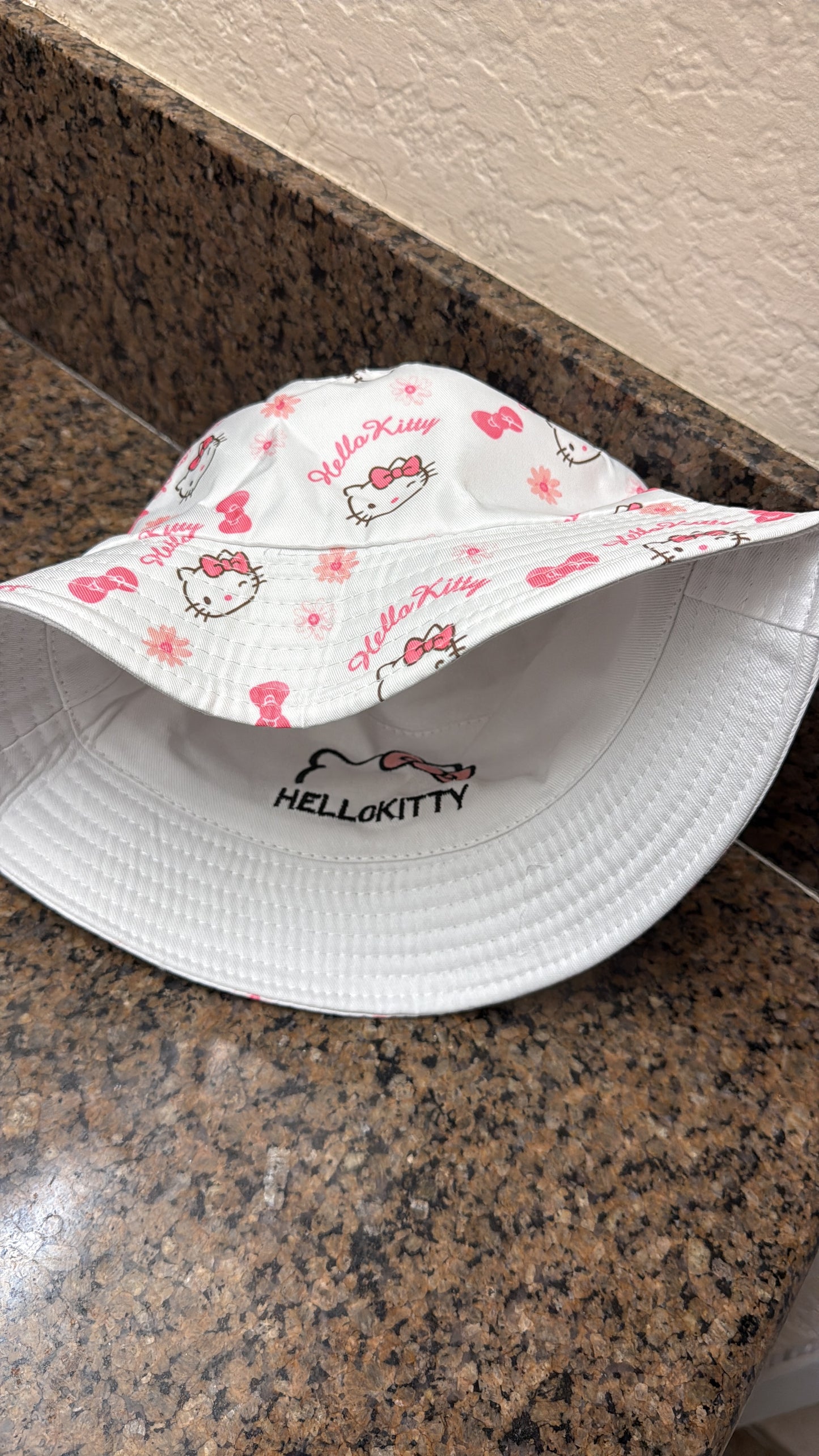 ORIGINAL ONE SIZE LARGE Cute Reversible Bucket Hat Waterproof Windproof Sun Hat Fits Head Size 23" for Camping Hiking Fishing