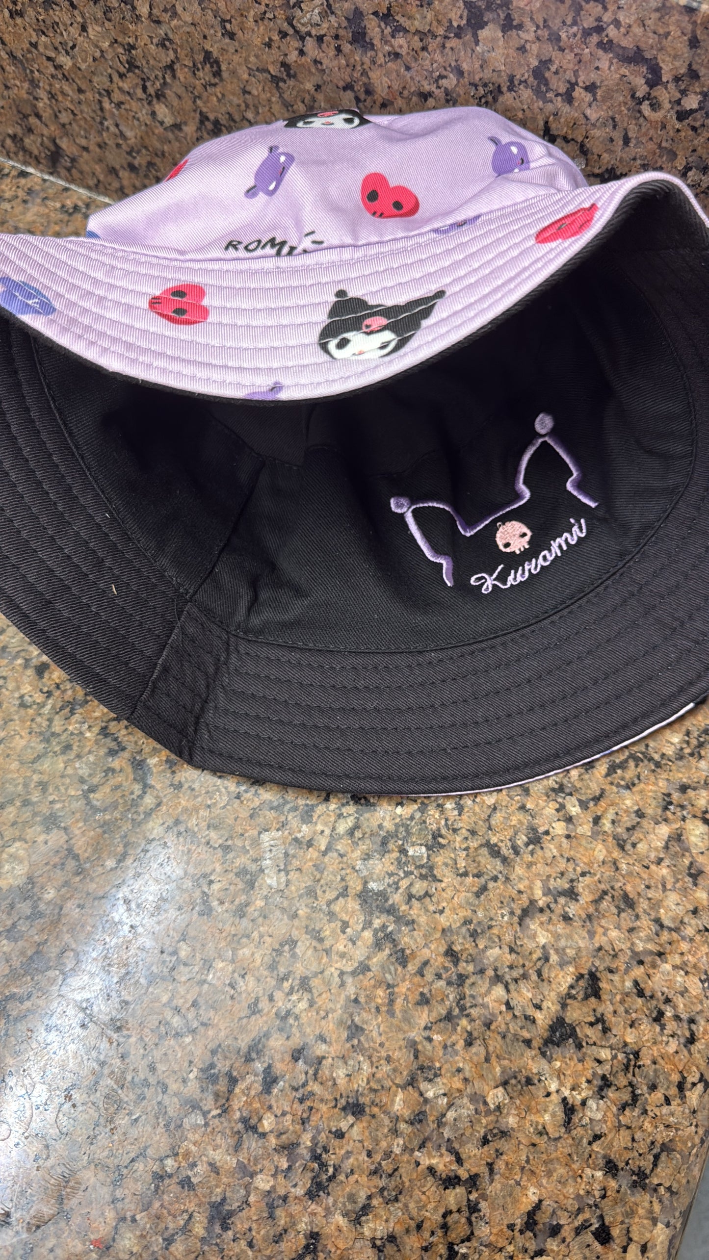 ORIGINAL ONE SIZE LARGE Cute Reversible Bucket Hat Waterproof Windproof Sun Hat Fits Head Size 23" for Camping Hiking Fishing