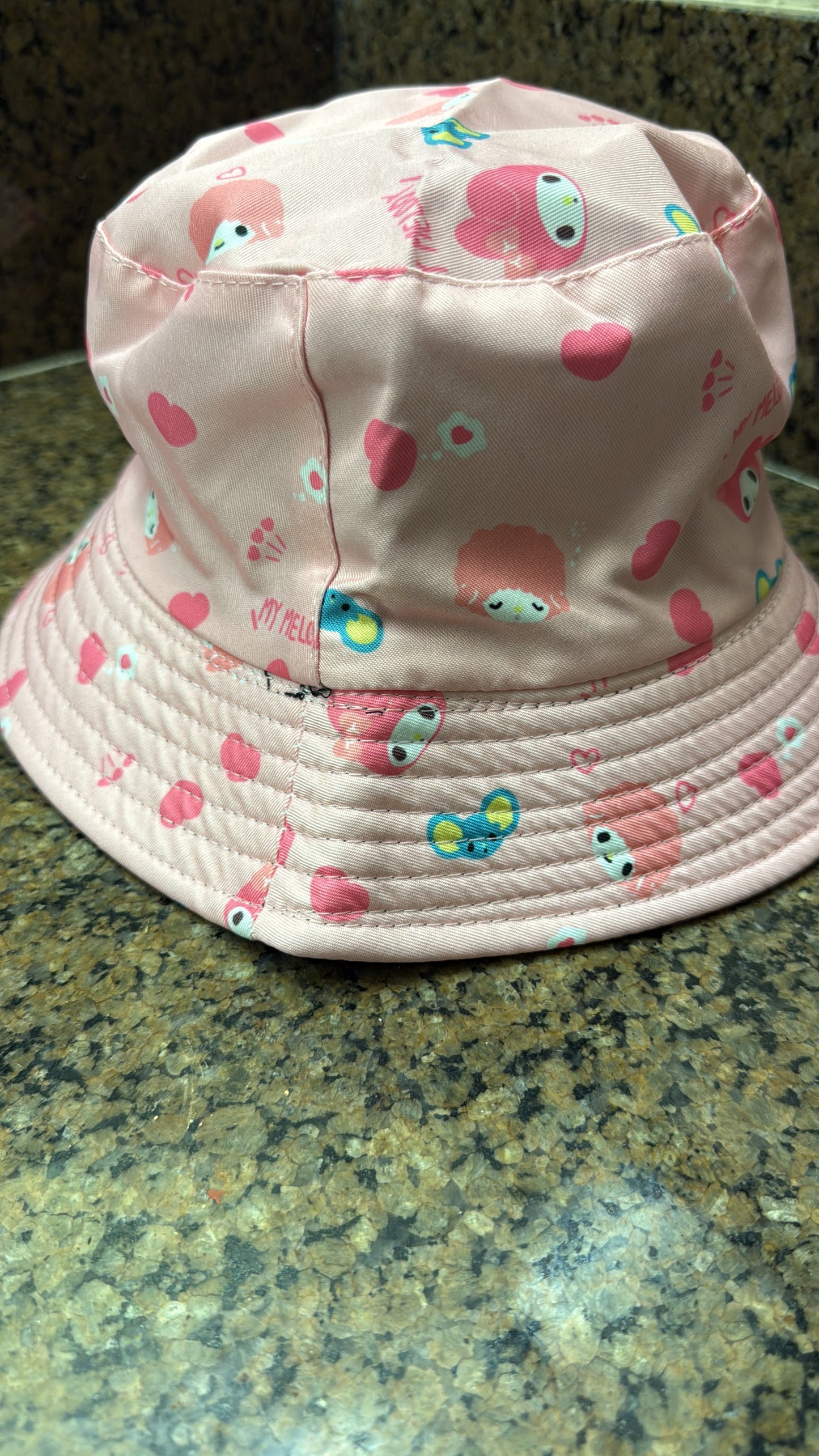 ORIGINAL ONE SIZE LARGE Cute Reversible Bucket Hat Waterproof Windproof Sun Hat Fits Head Size 23" for Camping Hiking Fishing