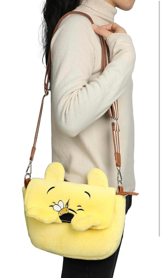 Disney Winnie The Pooh 10 Inch Plush Women's Crossbody Bag ONE SIZE