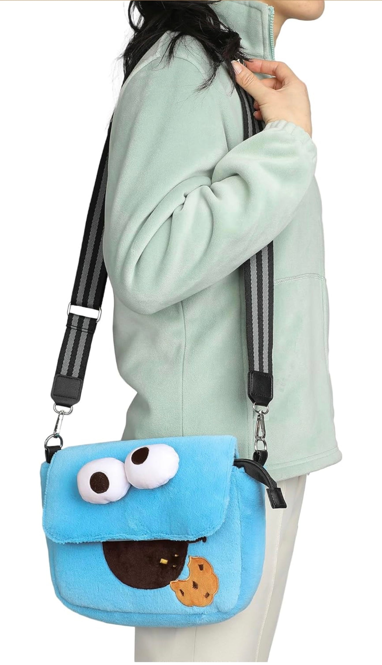 Sesame Street Cookie Monster 26 CM Plush Women's Crossbody Bag ONE SIZE