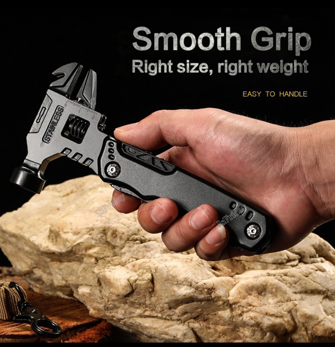 16 in 1— BLACK COLOR  —-Multi Function Wrench Hammer