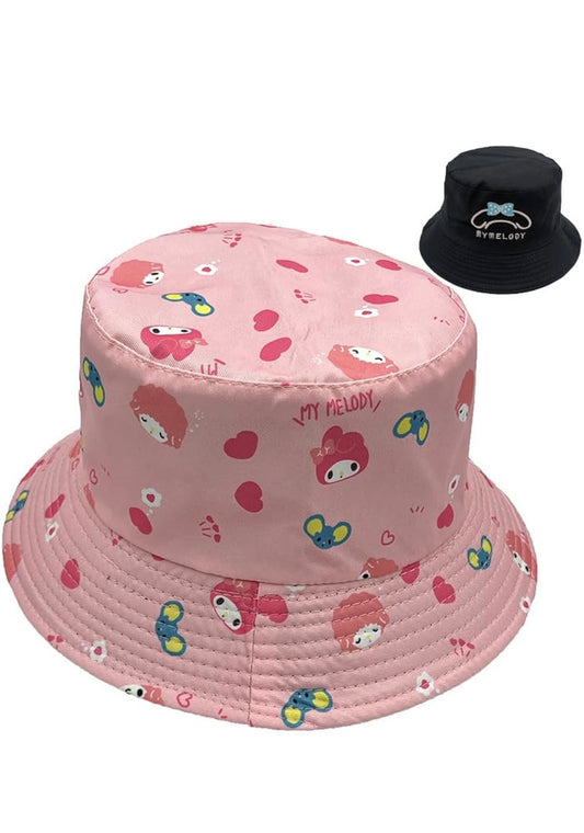 ORIGINAL ONE SIZE LARGE Cute Reversible Bucket Hat Waterproof Windproof Sun Hat Fits Head Size 23" for Camping Hiking Fishing