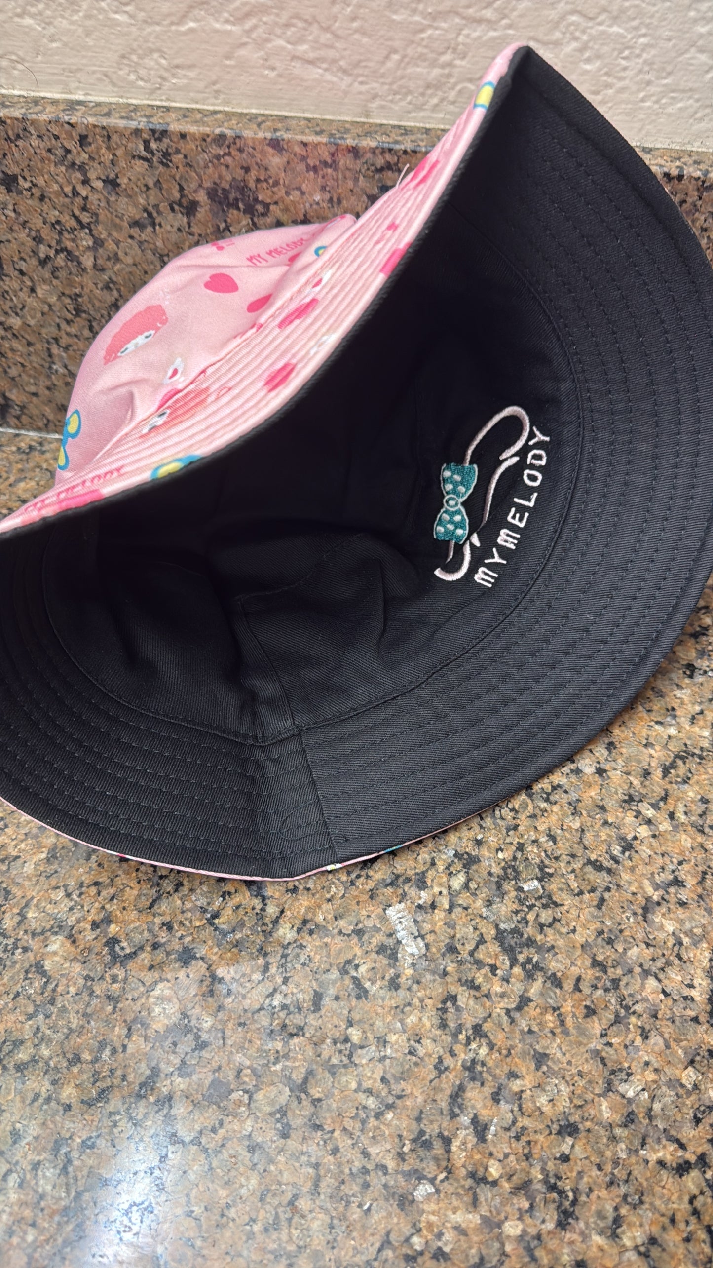 ORIGINAL ONE SIZE LARGE Cute Reversible Bucket Hat Waterproof Windproof Sun Hat Fits Head Size 23" for Camping Hiking Fishing