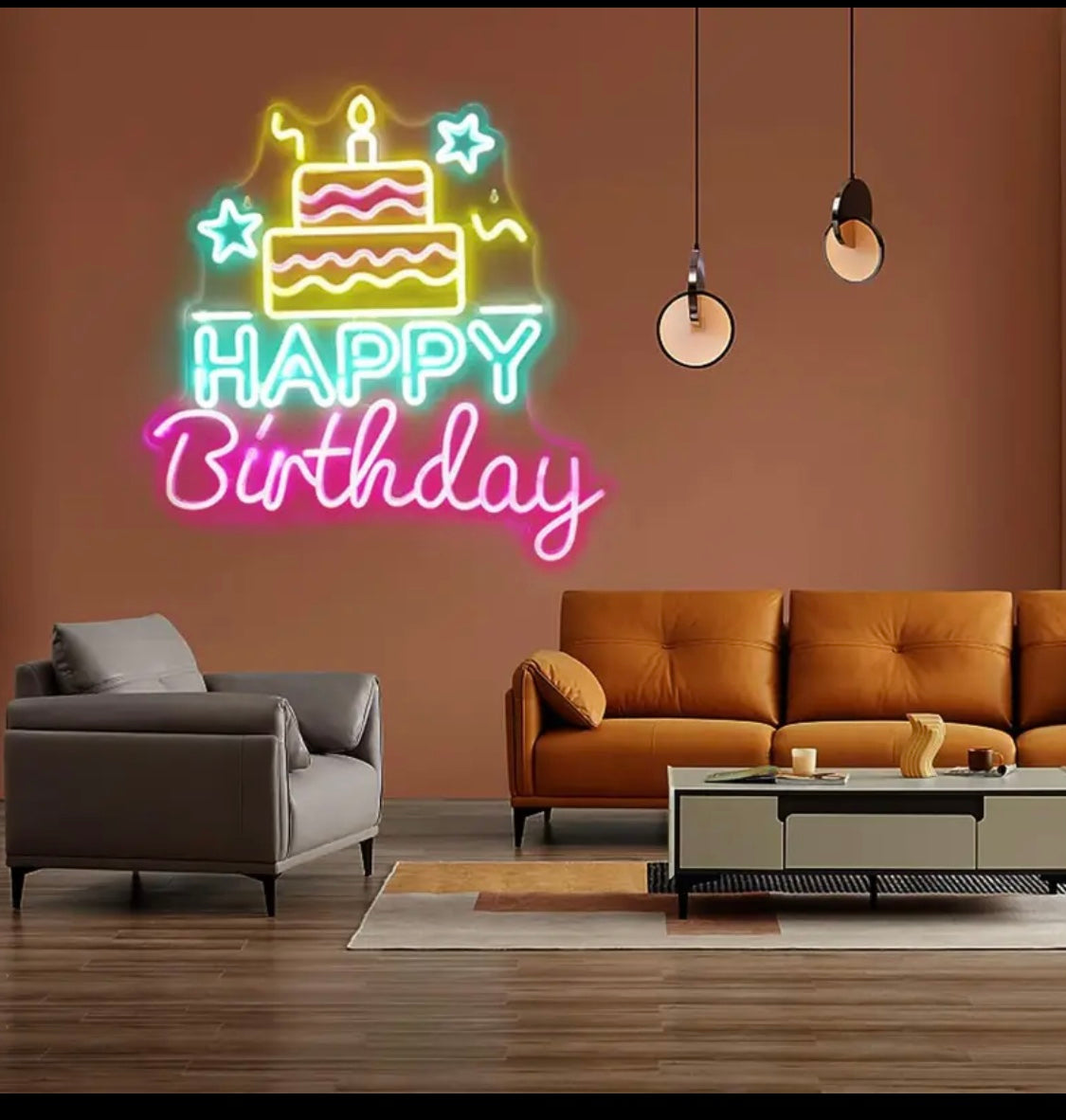 Happy Birthday Neon Sign for Birthday Parties, Colorful Happy Birthday Light Sign, LED Neon Sign with Dimmable Switch for Decoration of