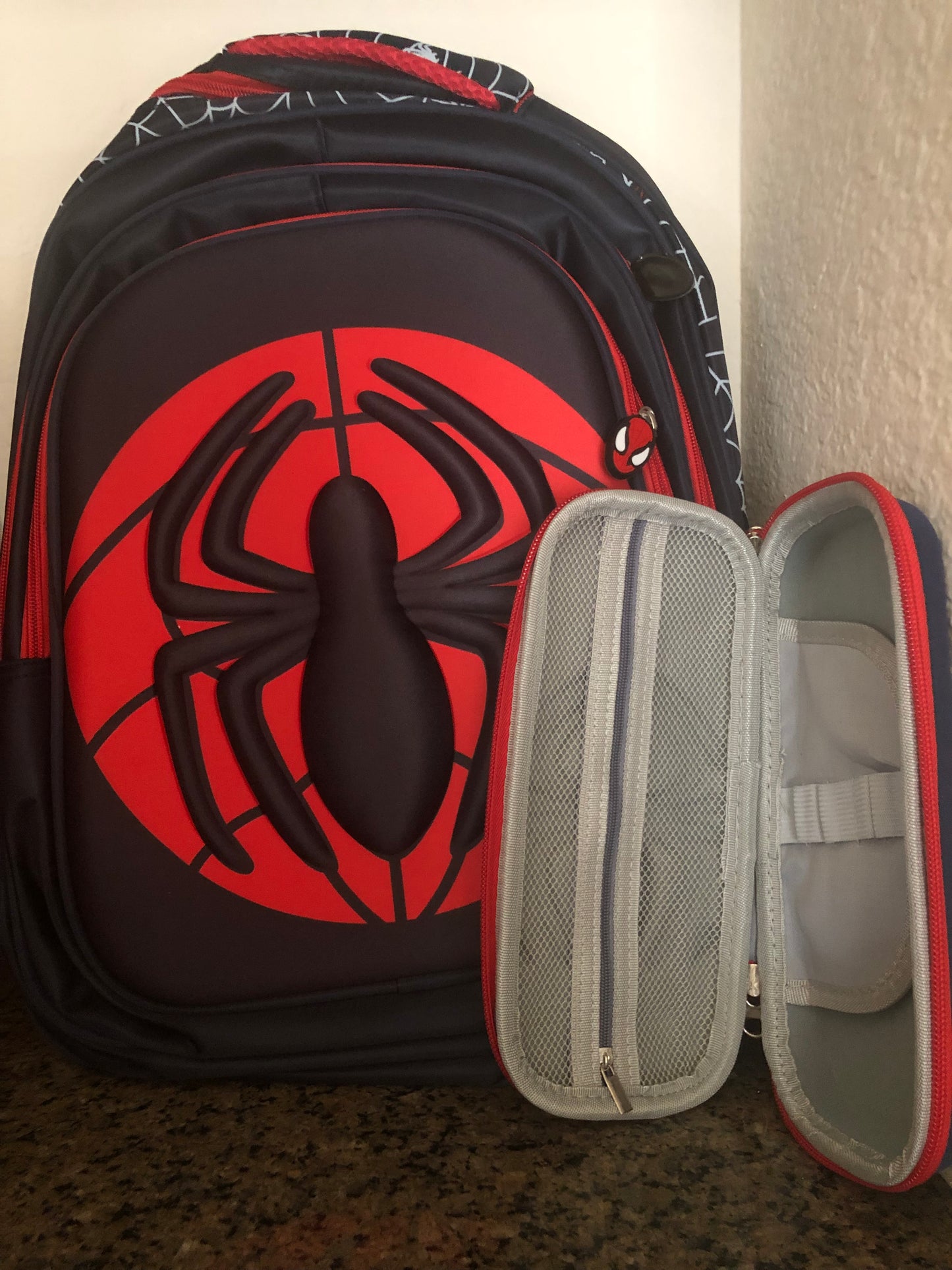 Spiderman School Backpack+Pancil case BLUE