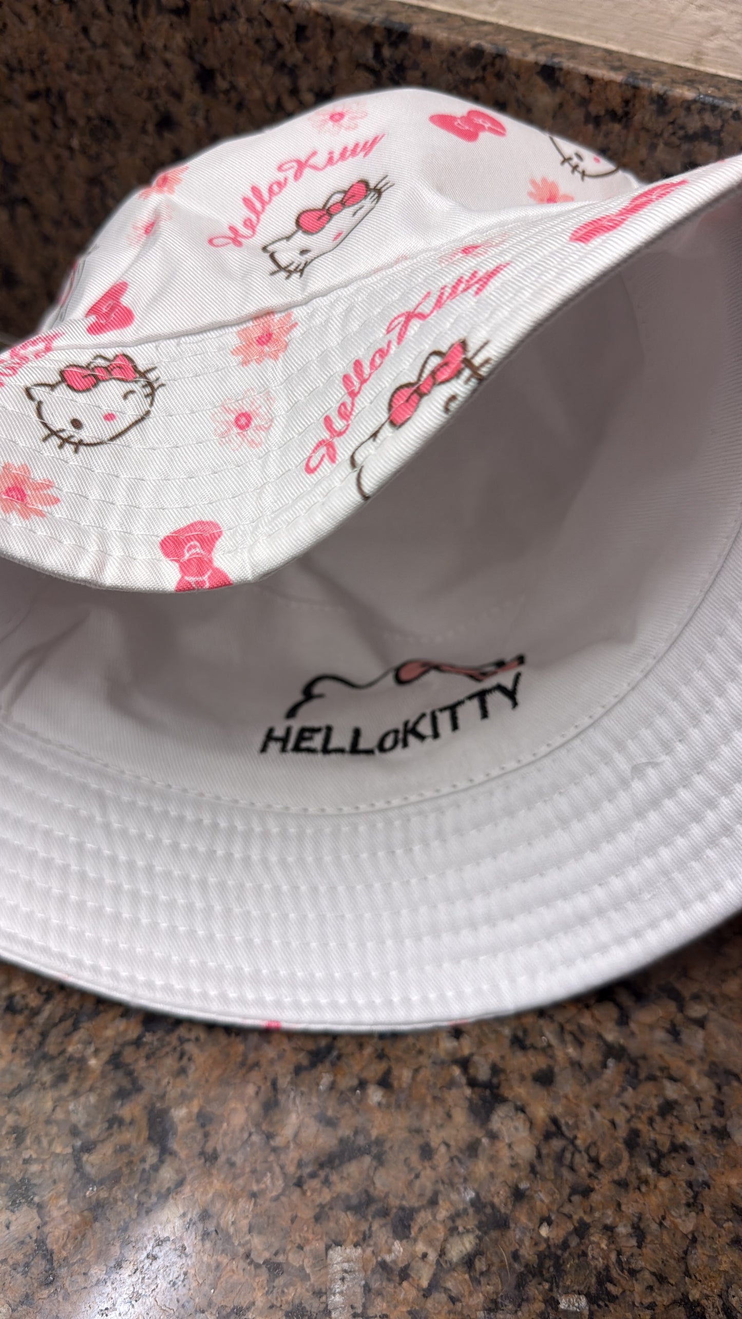 ORIGINAL ONE SIZE LARGE Cute Reversible Bucket Hat Waterproof Windproof Sun Hat Fits Head Size 23" for Camping Hiking Fishing