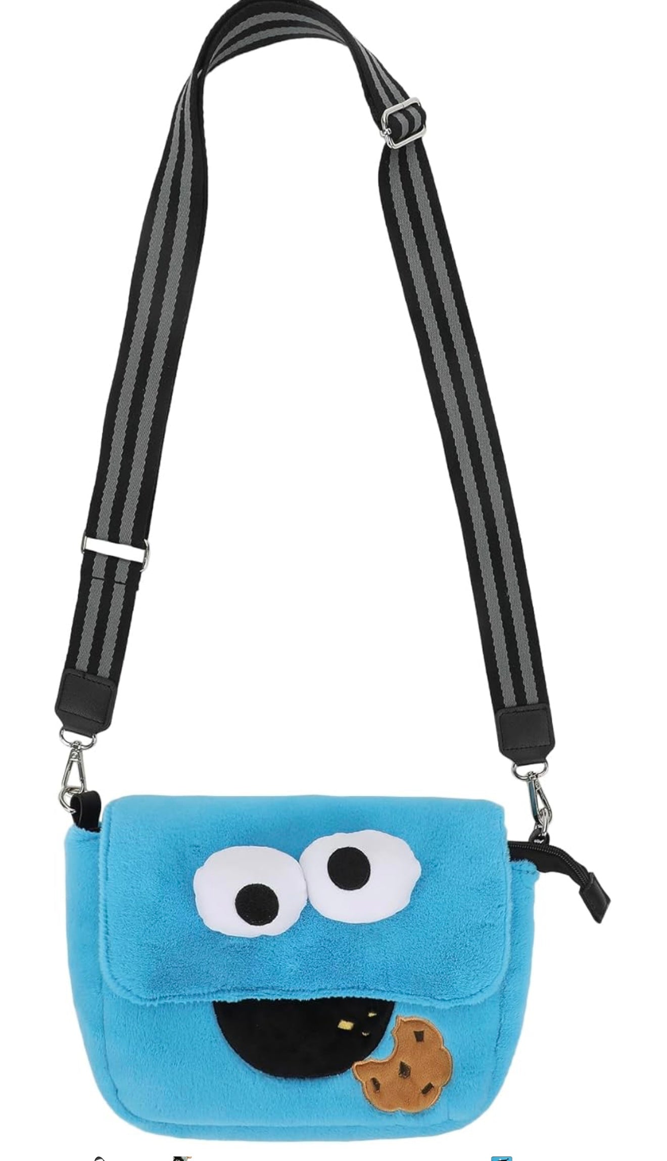 Sesame Street Cookie Monster 26 CM Plush Women's Crossbody Bag ONE SIZE