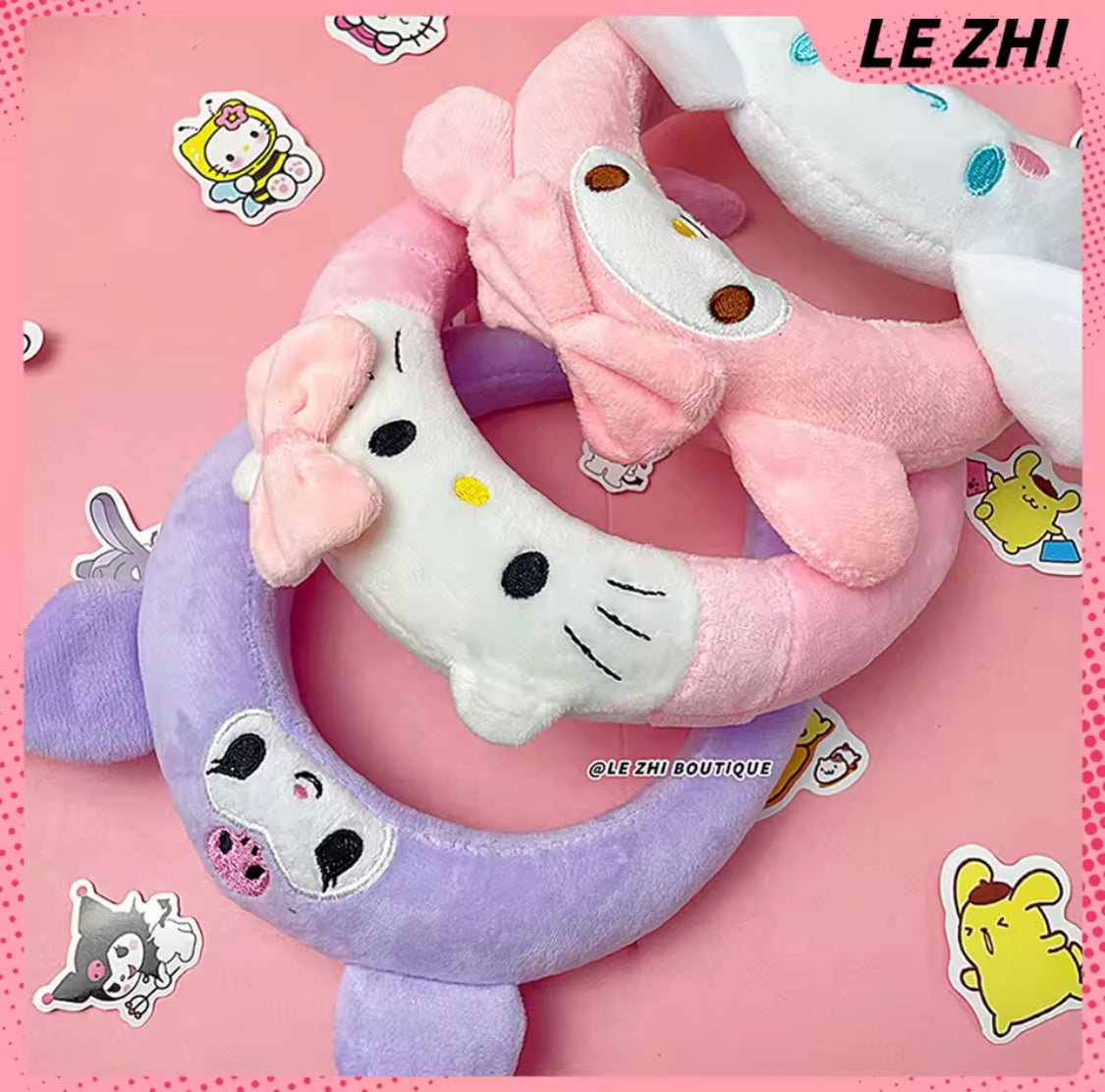 Spa Headband for Face Wash, Hair Accessories, Anime Cartoon Plush Headdress, Gift for Girls, Soft Headband for Face Makeup, Wash, Party, Halloween Christmas.