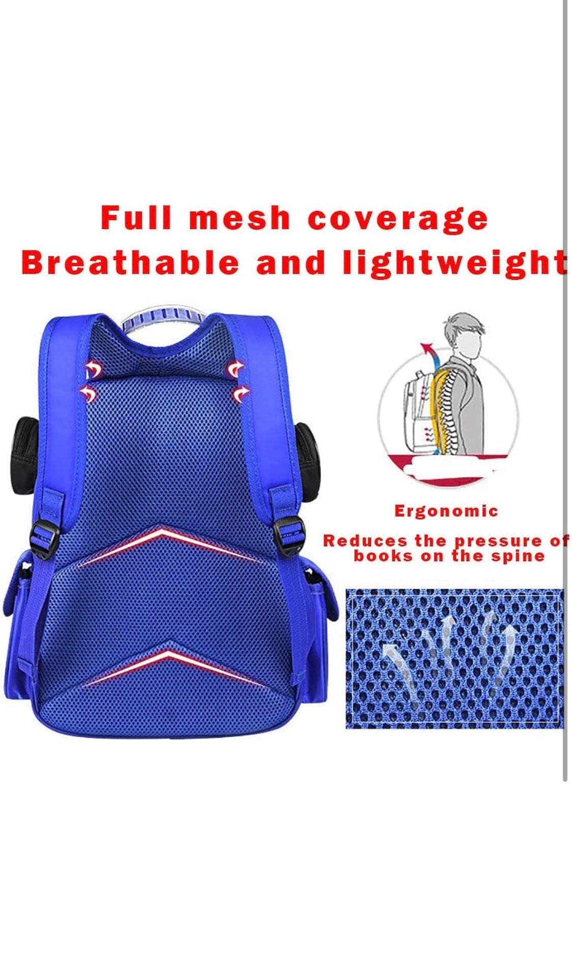 Waterproof backpack for children, truck, car, cartoon, comic, kindergarten, pre-primary school children, backpack for children, Blue, Cute