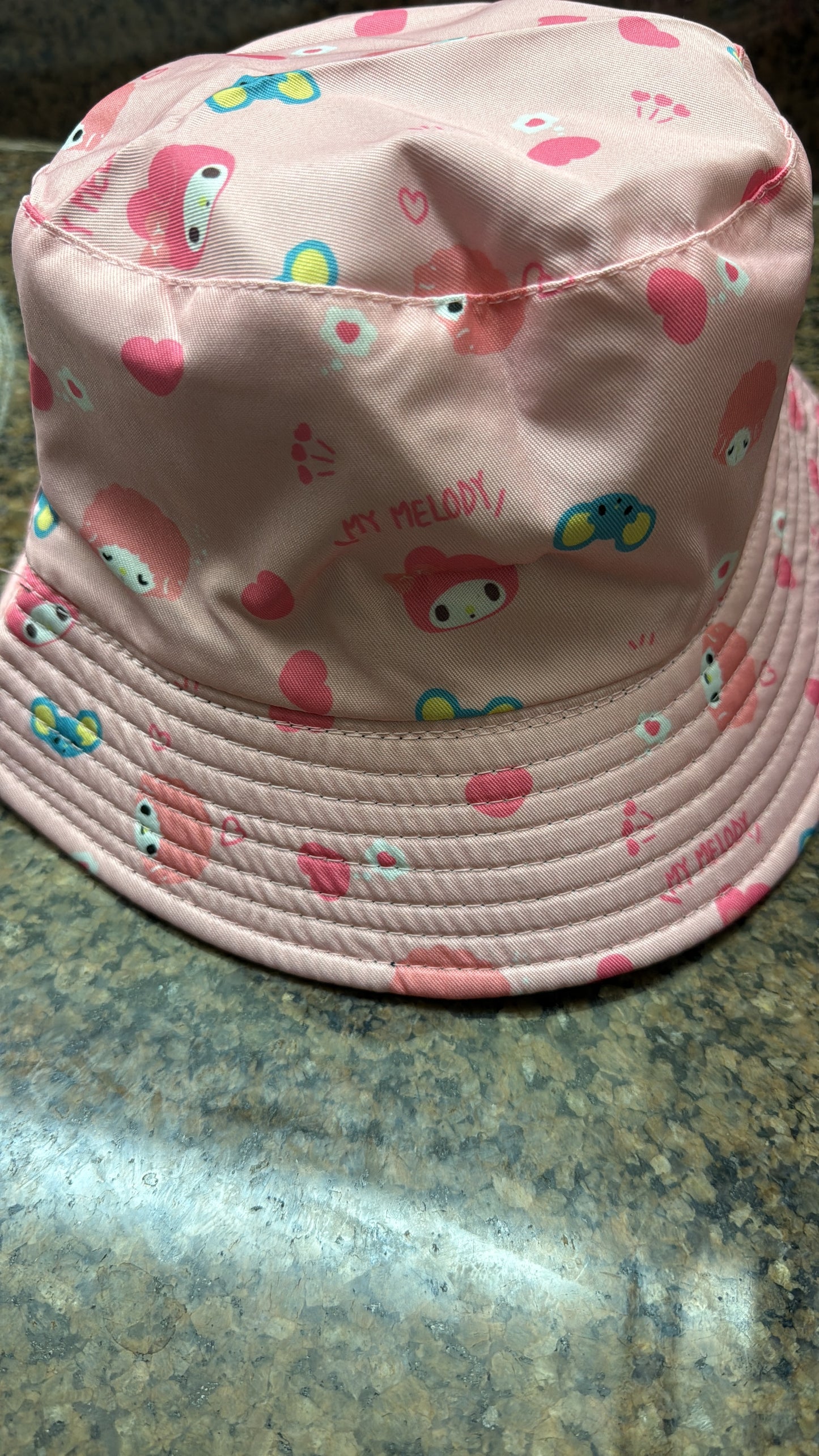 ORIGINAL ONE SIZE LARGE Cute Reversible Bucket Hat Waterproof Windproof Sun Hat Fits Head Size 23" for Camping Hiking Fishing