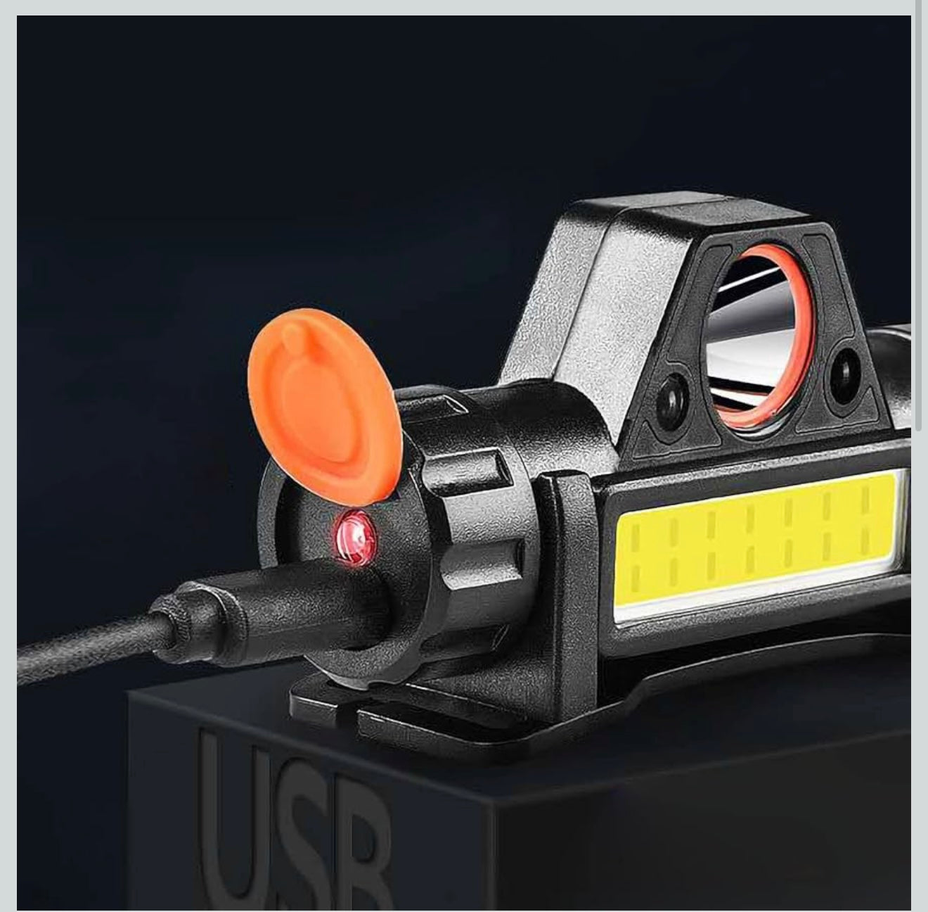 Camping Headlamp 2-in-1 high-Output LED Flashlight Rechargeable,Lightweight Hands-Free Headlamp Rainproof Magnetic Adjustable Headwear Headlight