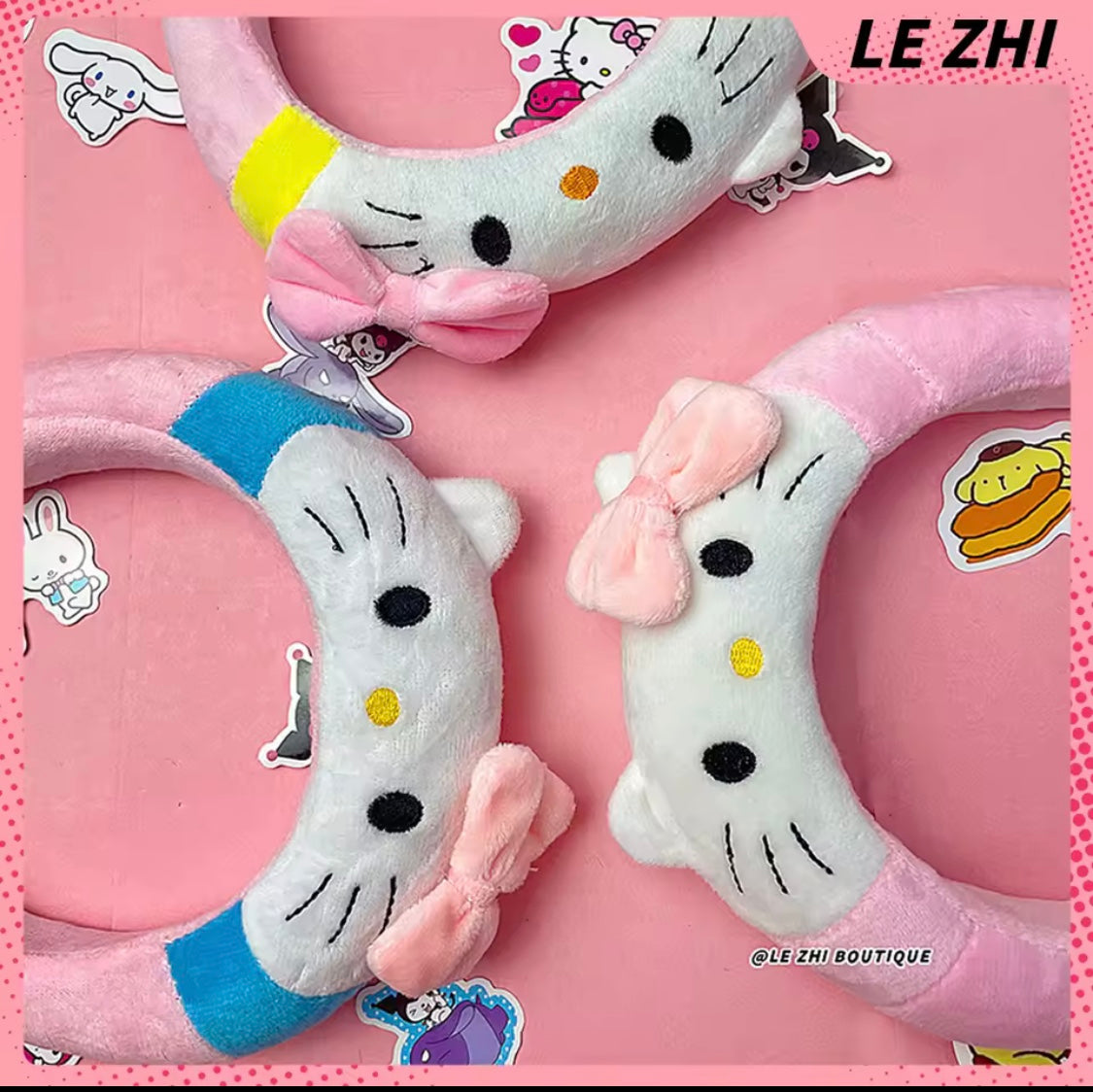 Spa Headband for Face Wash, Hair Accessories, Anime Cartoon Plush Headdress, Gift for Girls, Soft Headband for Face Makeup, Wash, Party, Halloween Christmas.