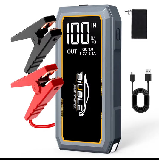 2000A Starter Power Bank, Battery Starter, Car Booster, 12V External Battery, Starter Device for Gasoline Diesel Powerbank